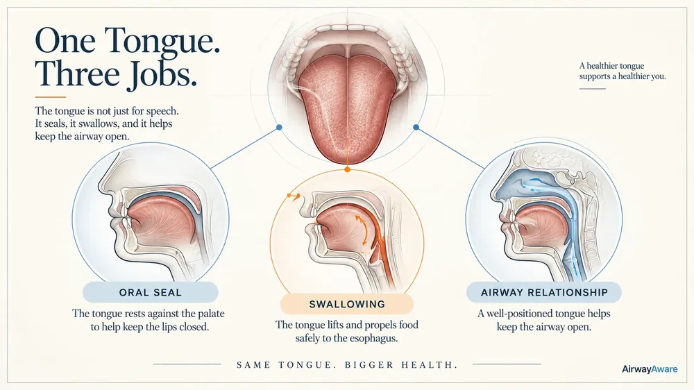 One Tongue. Three Jobs.
